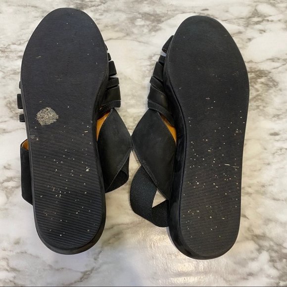 Cole Haan Suede Strappy Sandals Black Sz 7.5 - Picture 5 of 6